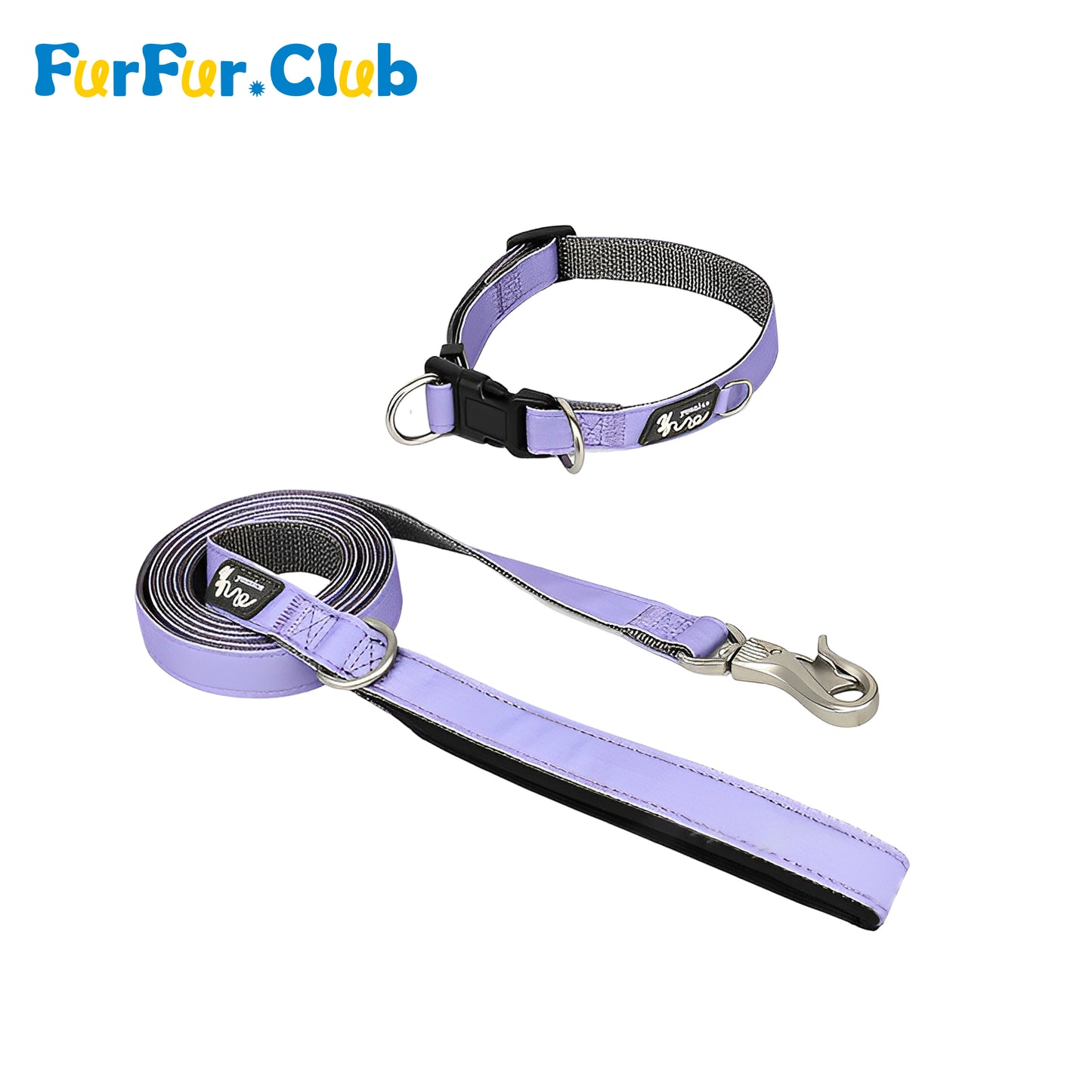 Durable Dog Collar and Leash Set - Lightweight Adjustable Dog Collar with Double Button Design