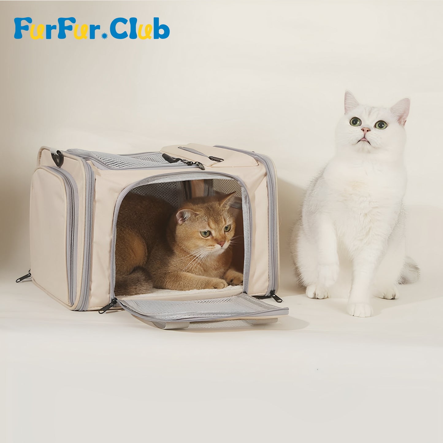 Expandable Portable Cat Carrier: Spacious, Airline-Approved, and Multi-Functional