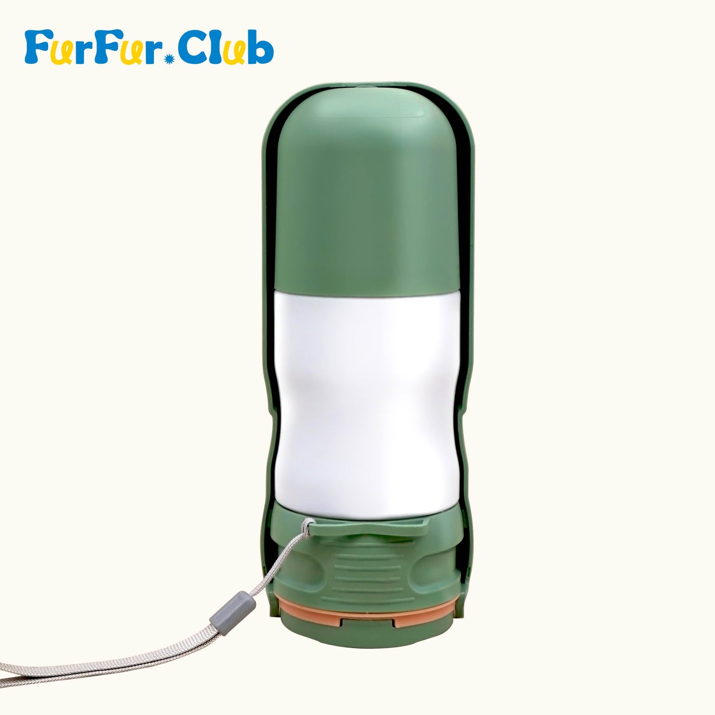 2in1 Pet Food and Water Dispenser with light 13oz 【Green】